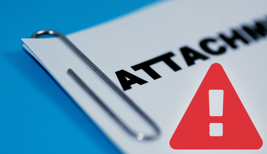 How can you recognize that the email attachment received is not safe?