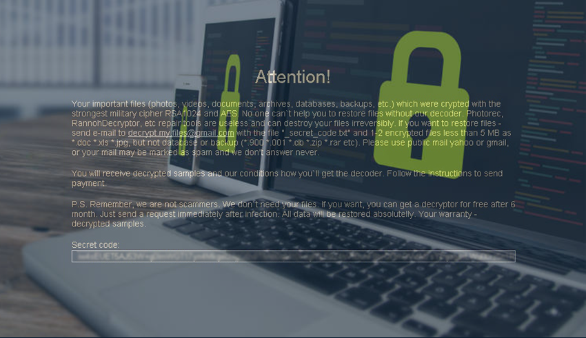 LeChiffre ransomware virus: decrypt and remove