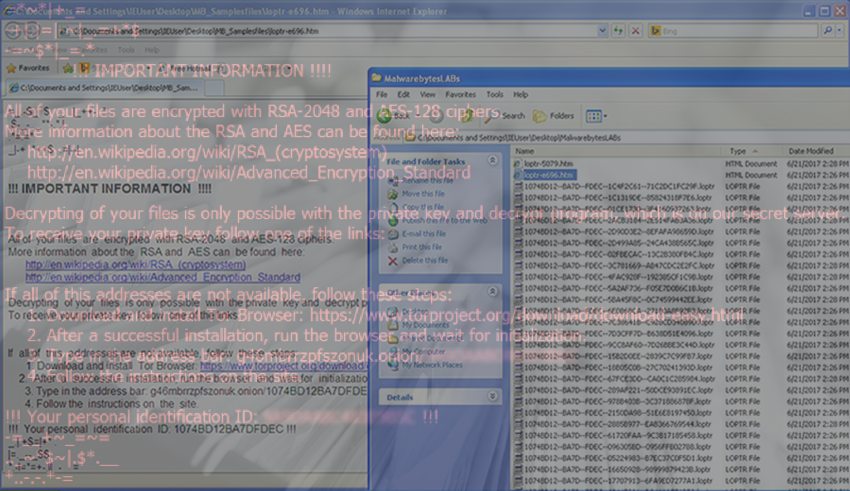 Decrypt .loptr files – Locky ransomware virus variant