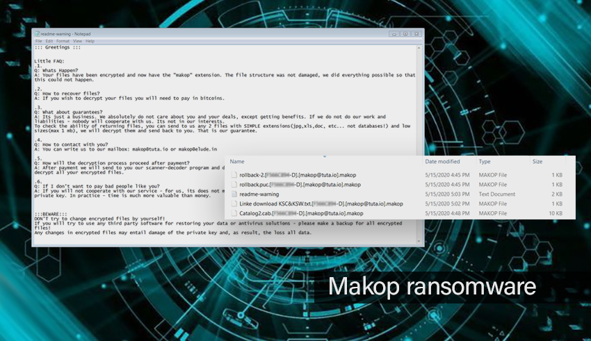 Makop ransomware: remove virus and restore encrypted files