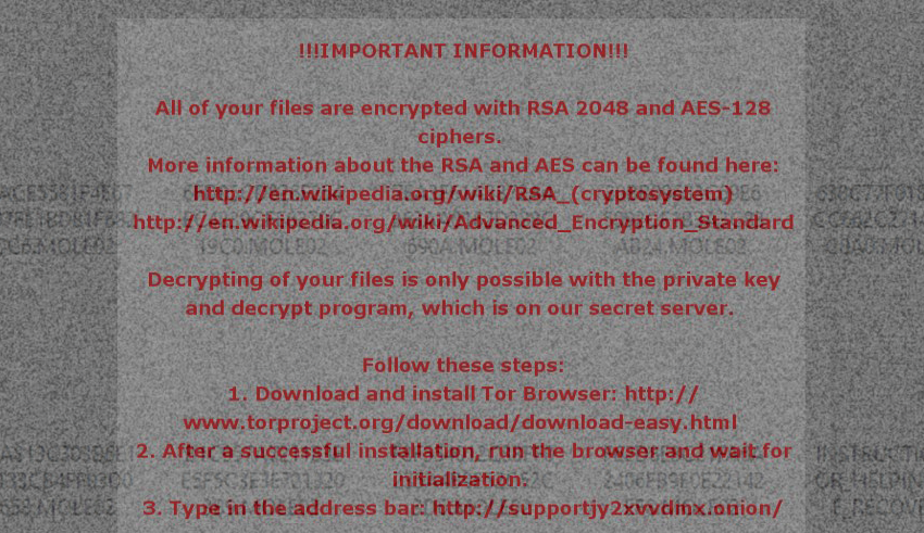 Remove MOLE02 ransomware virus and decrypt .mole02 files (upd. July 2017)