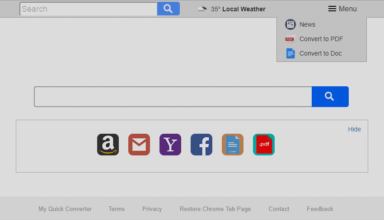 My Quick Converter virus: search.hmyquickconverter.com redirect removal