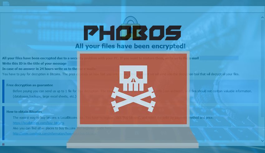 Phobos ransomware decryptor and virus removal