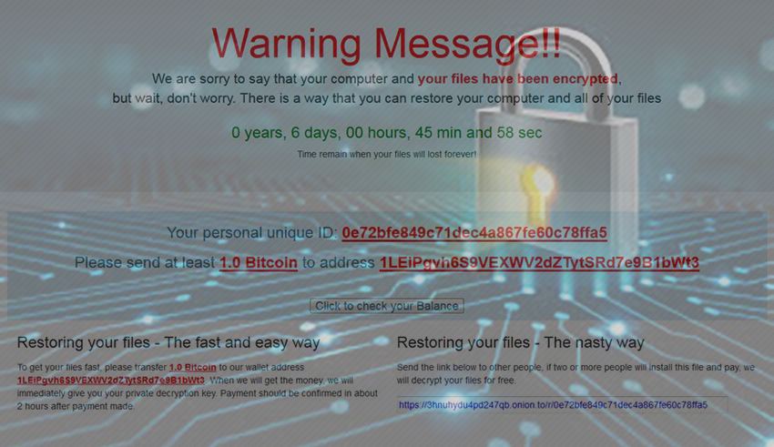 Popcorn Time ransomware: .filock files decryption and removal