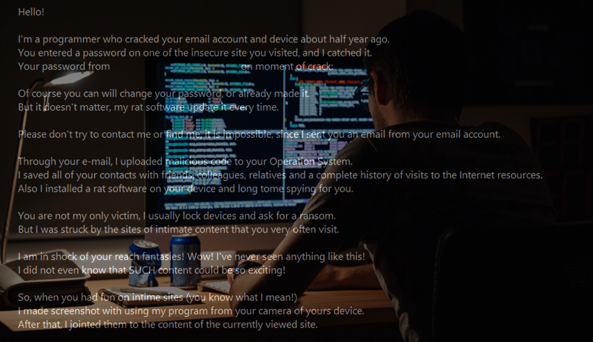 “I’m a programmer who cracked your email” extortion scam