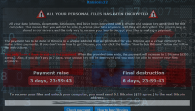 Decrypt Ransom32: NW.js javascript ransomware removal