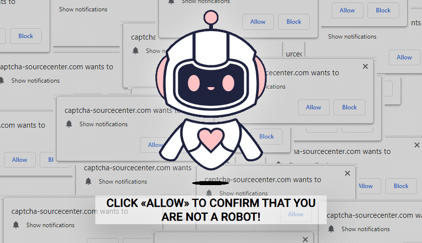 Remove Captcha-sourcecenter.com popup virus from Chrome/Firefox/Edge/Safari