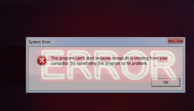 Remove dnsapi.dll missing error virus