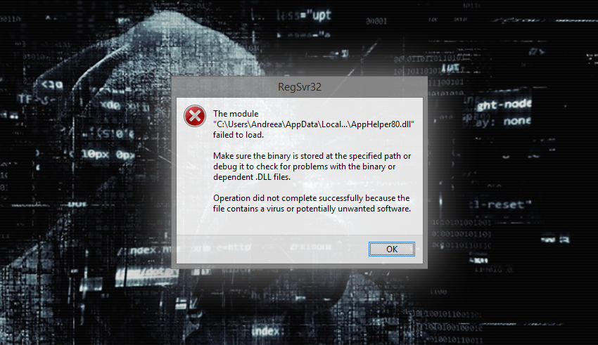 How to remove RegSvr32.exe virus error