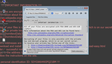 RSA-2048/AES-128 virus: “All of your files are encrypted with RSA-2048 and AES-128 ciphers”