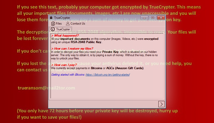 Decrypt and remove TrueCrypter (.enc) ransomware