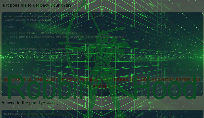 RobbinHood ransomware: RobinHood virus removal and file decryptor