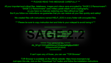 Decrypt and remove SAGE 2.2 ransomware