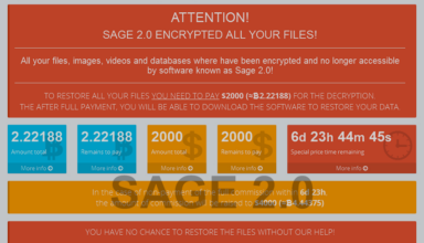 Sage 2.0 ransomware decryption and removal tutorial