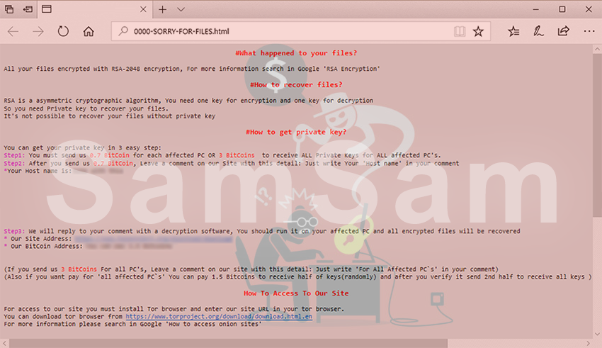 SamSam ransomware decryption and removal (Dec. 2018 upd.)