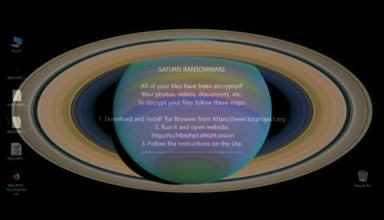 Saturn ransomware removal and .saturn files decryptor