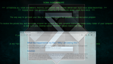 Sigma ransomware fix and data decryption