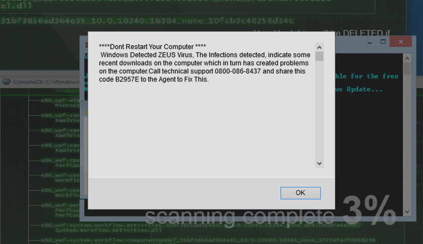 Zeus virus alert removal: remove “Windows detected ZEUS virus” popup