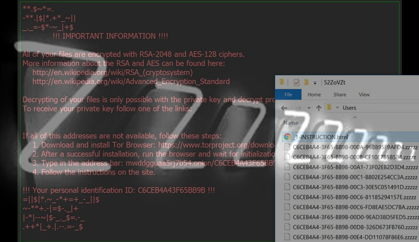 Decrypt .zzzzz files and remove Locky/ZZZZZ ransomware virus