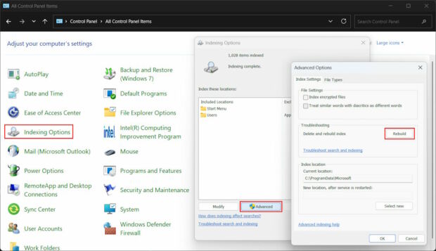 Step 6: Rebuild the search index (safe and commonly effective)